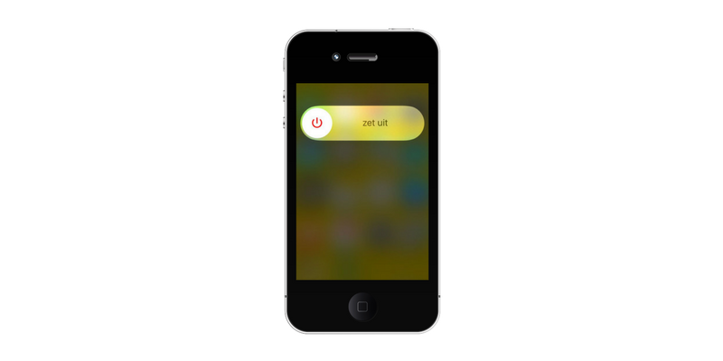 iPhone aan- of uitschakelen met defecte aan/uit knop