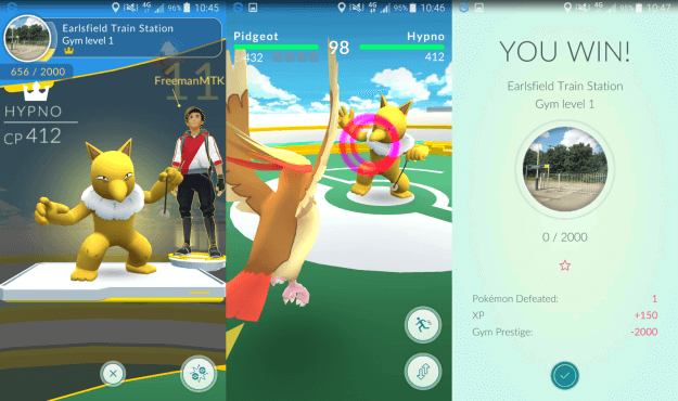 pokemon go trainen eigen gym