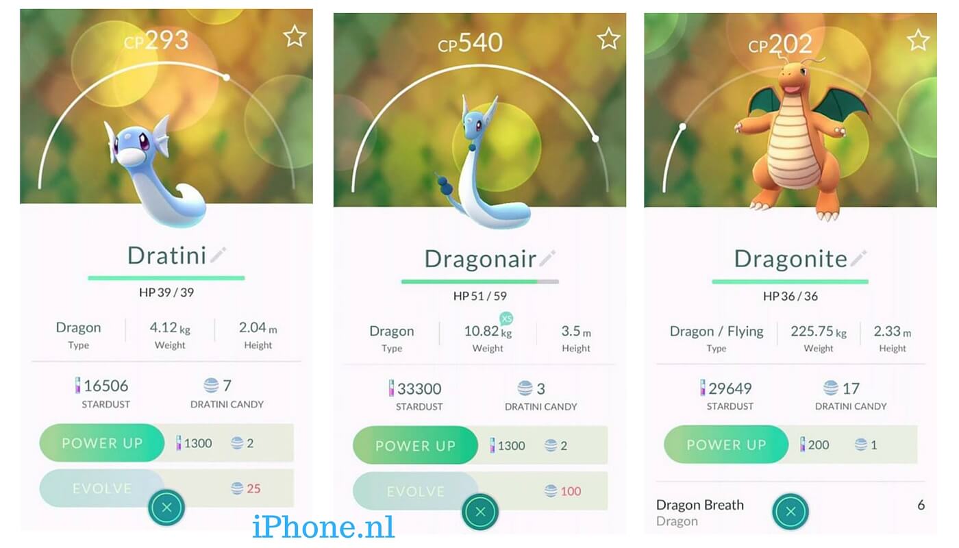 dratini dragonair dragonite pokemon go