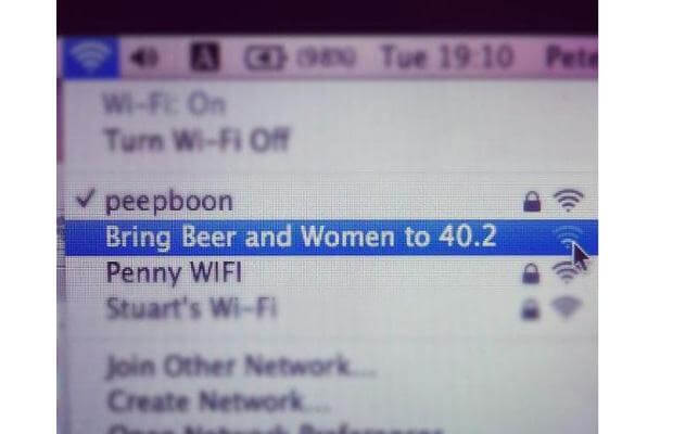 women beer wifi naam