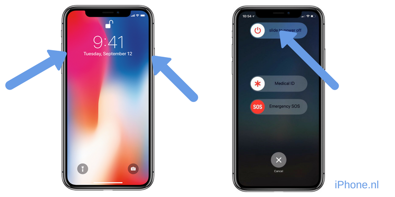 iPhone X uitzetten uitleg