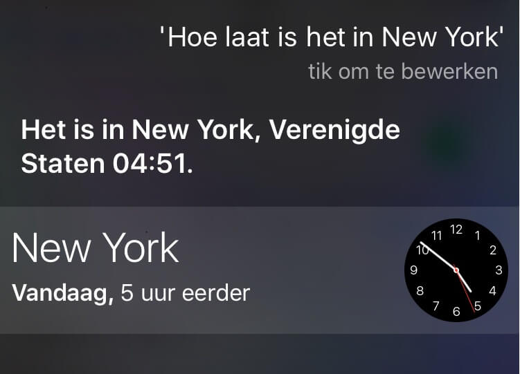 Siri plaatsen